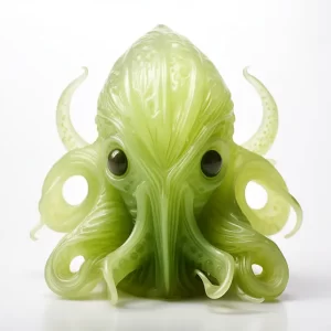 Generative AI green alien soap creature