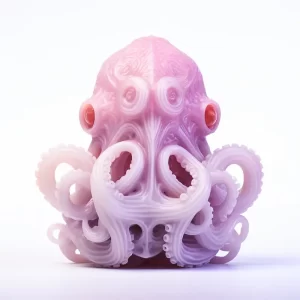 Generative AI pink alien soap creature